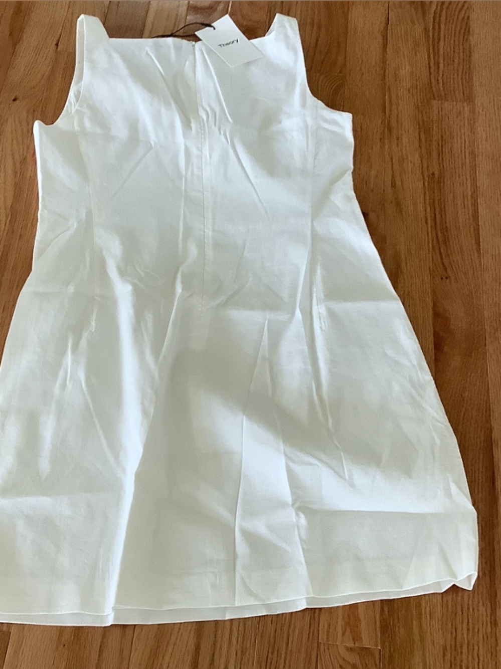 Theory Classic White Sleeveless Shift Dress - Picture 3 of 3